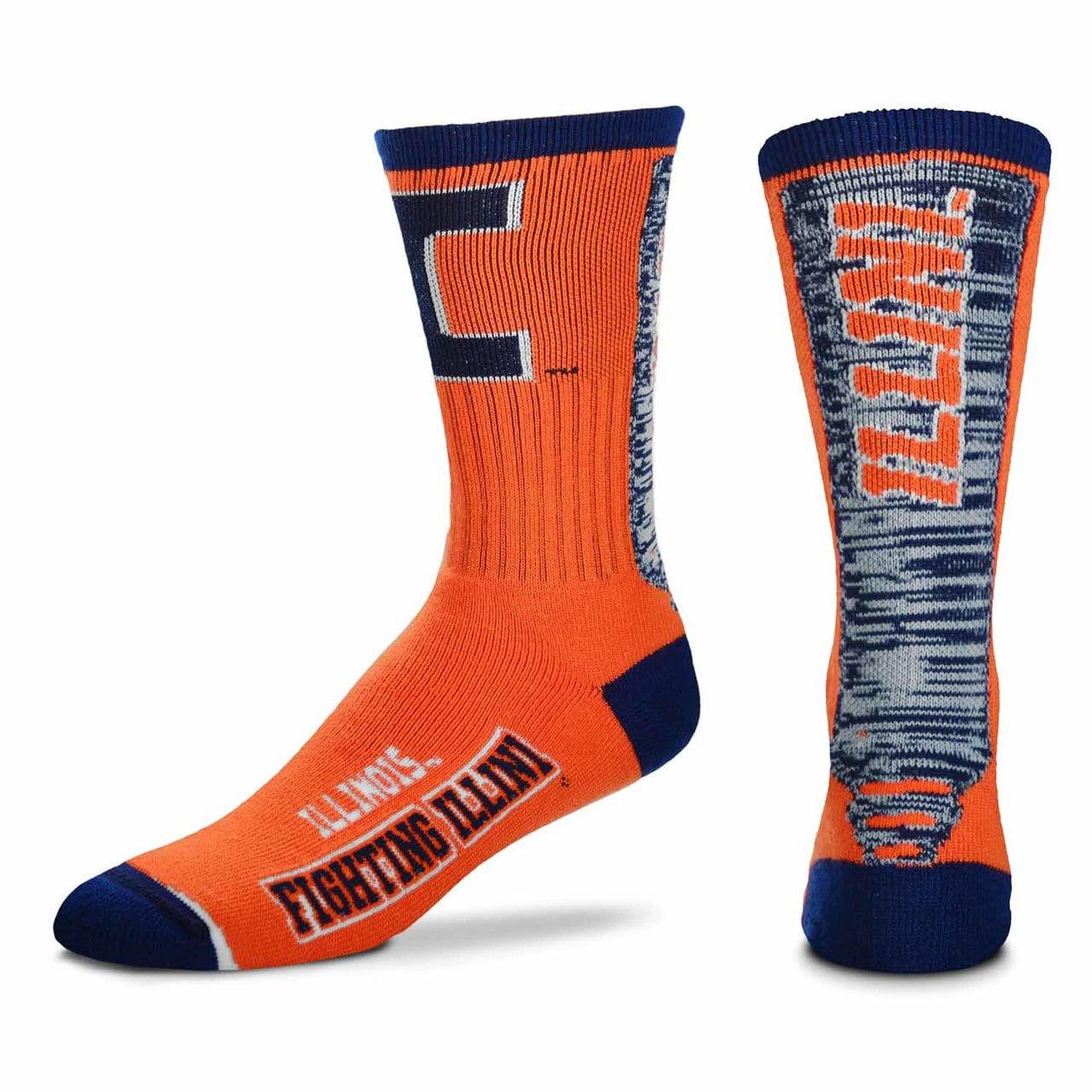 Illinois Fighting Illini Adult NCAA Jump Key Socks - Team Color ...
