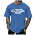 thumbnail image 1 of Camiseta minimalista europea de manga corta con estampado de letras para hombre - Prenda deportiva informal y holgada con cuello redondo, 1 of 4