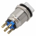 thumbnail image 4 of BTOER 3 Positions Switch Latching Push Button Low Light Conditions 19mm Mounting Hole 3-6V Rated Voltage LED Indicator, 4 of 9