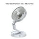 thumbnail image 3 of Ounissouiy Ventilador de de 8,5 W, ventilador ajustable montado en la pared de viento fuerte, enfriador de aire para exteriores, suministro de Accesorios para electrodomésticos 2600mA Blanco, 3 of 6