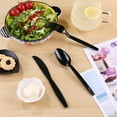 thumbnail image 4 of 100 Individually Wrapped Black Plastic Knives - Sturdy, Durable, and Hygienic Disposable Knives for Takeout, Catering, and Events, 4 of 5
