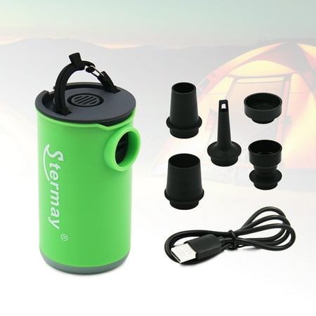 Romacci Cordless Air Pump Portable Electric Air Compressor Inflation & Deflation Pump with 5 Nozzles & LED Light for Inflation Pool AirMattress Airbed Swimming Rings