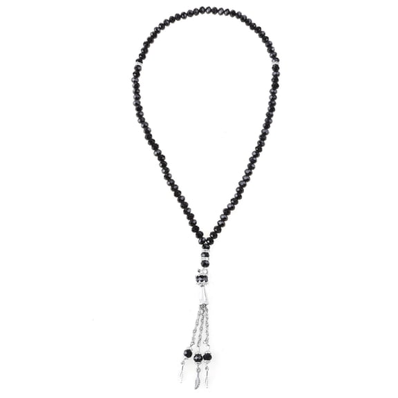 Osdhezcn Crystal Tasbih Prayer Bead Muhammad Islamic Prayer Rosary Beads Muslim Islam 99 Prayer Beads Necklace Foldable