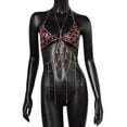 thumbnail image 1 of Bling Metal Tassel crop Tank Top Festival Rave  Body Chain Beach Tops, 1 of 2