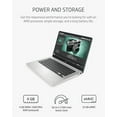 thumbnail image 3 of HP Chromebook 14a Laptop, AMD 3015Ce Processor, 4 GB RAM, 32 GB eMMC Storage, 14-inch Micro-Edge HD Display, Google Chrome OS, Anti-Glare Screen, Long-Battery Life (14a-nd0030nr, 2021, Forest Teal), 3 of 5