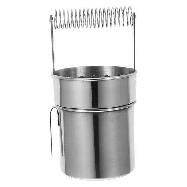Limpiador de Pinceles de Doble Capa, Práctico Recipiente para Limpiar Pinceles de Pintura Al Óleo, Cubo de Acero Inoxidable para Limpiar Pinceles