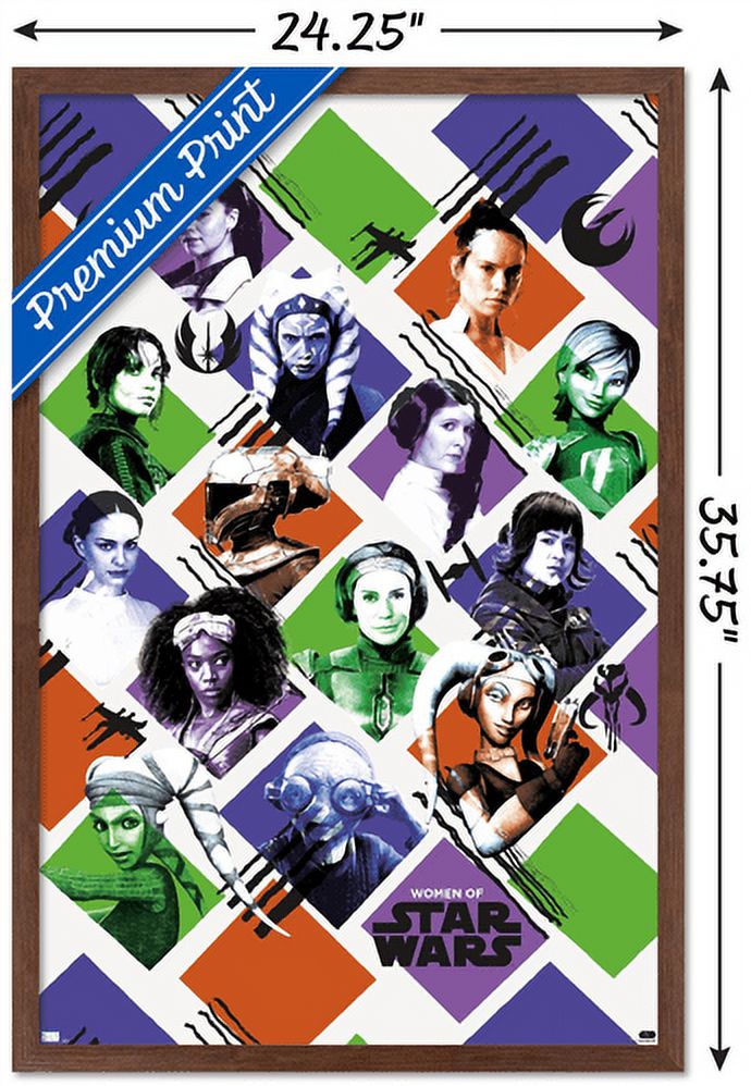 Star Wars: Saga - Women of Star Wars Wall Poster, 22.375" x 34" Framed