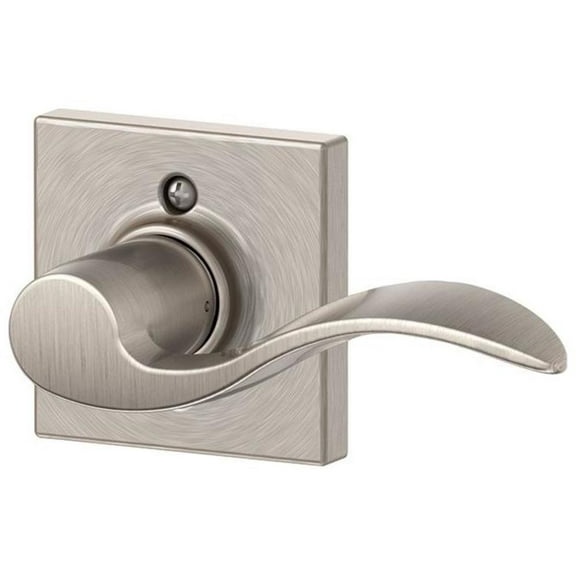 Schlage Accent Lever with Collins Trim Non-Turning Lock in Satin Nickel - Right Handed - F170 ACC 619 COL RH