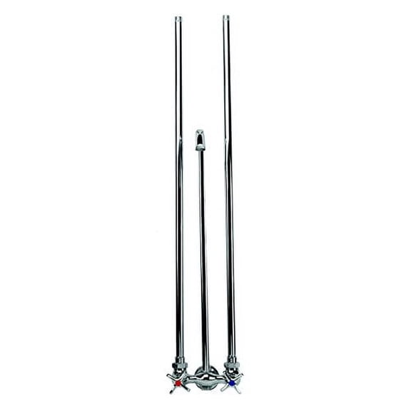 Speakman SC-1210-LH Commander Vandal-Resistant Industrial Exposed Shower with Cross Handles, Polished Chrome