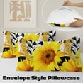 thumbnail image 5 of BlessLiving 3Pcs Duvet Cover Set for Adult Queen Size Yellow Bedding Set Sunflower Comforter Cover Set, 5 of 8