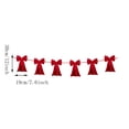 thumbnail image 3 of 2026 Velvet Bow Garland Bunting, Pre-Assembled Long Tail Bow String Banner, Christmas Indoor Hanging Decor for Fireplace, Wall, Window & Holiday Party, 3 of 6