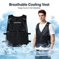thumbnail image 5 of Ice Cooling Vest, Cooling Safety Vest with 4 Ice Packs, Adult Mesh Volunteer Activity Vest Reflective Ice Vest for Men, Women Hot Weather Working with Pockets, Black One Size, 5 of 8