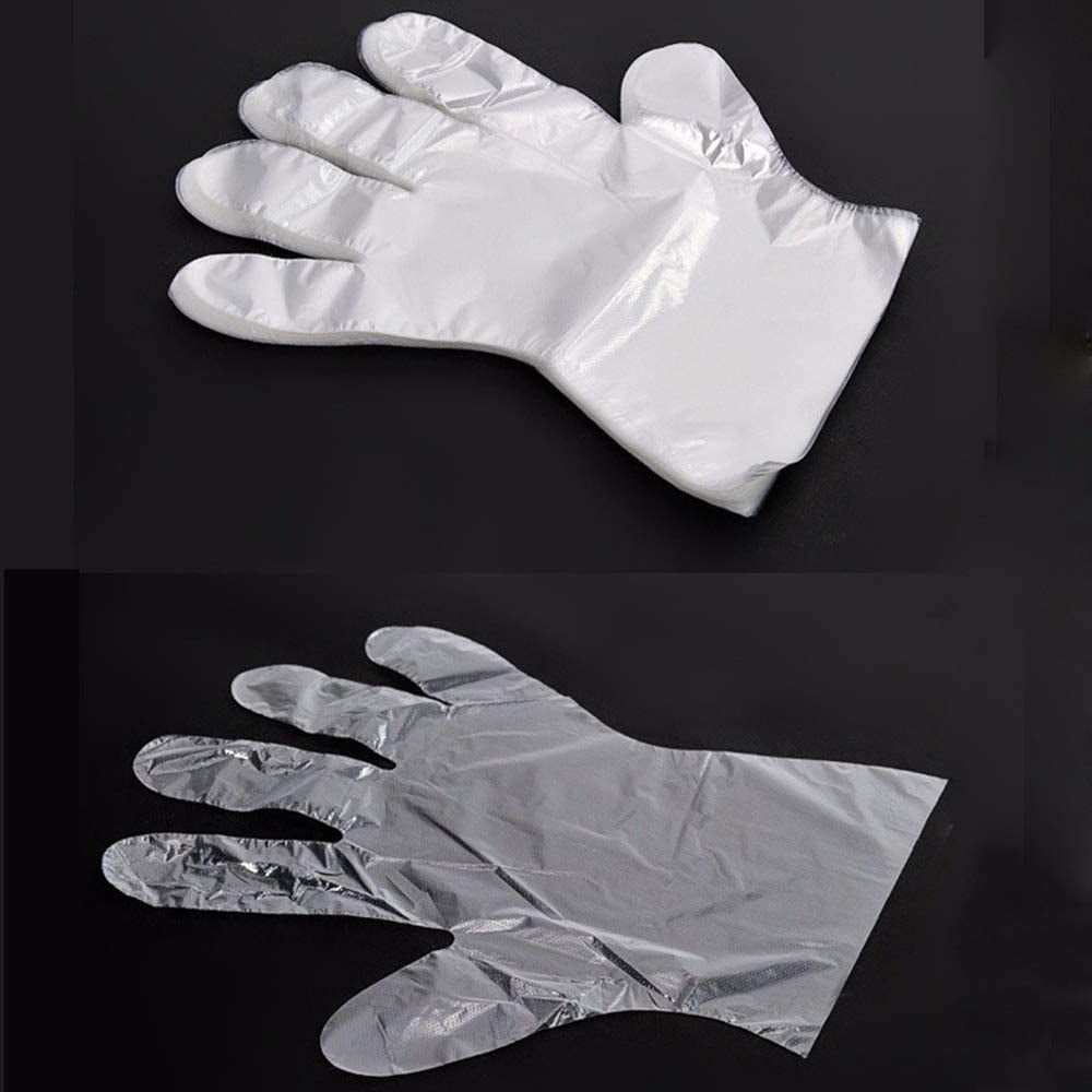 200pcs Disposable Plastic Gloves Disposable Polyethylene Work Gloves