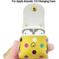 thumbnail image 4 of Funda de carga para Apple Airpods, linda funda de cuero Pu con un par de borlas caídas para Apple Airpods 1/2 Funda de carga - Amarillo con Pol, 4 of 5