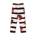 thumbnail image 6 of Daiia Ladybugs on Black and White Striped1 Men's Sleep Pant with Pockets and Drawstring,Pajama Pants-Large, 6 of 9