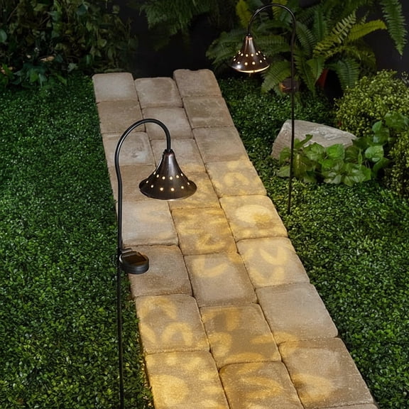 Solar Shadow Cast Shepherd's Hook Garden Stake