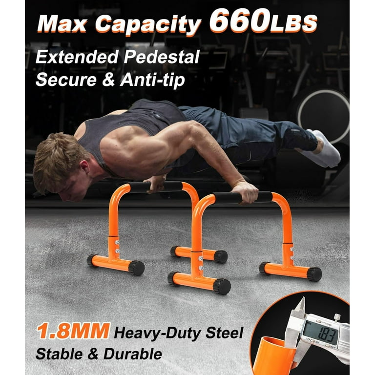 Dip Bar Rubberbanditz Parallette Bars Heavy-D Steel Dip Station