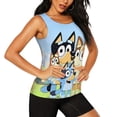 thumbnail image 2 of Silaia Bluey Print Women's Workout Tank Top,Sport Tanks,Yoga Shirts,Athletic Running Tank Tops,Sleeveless Gym Clothes-Medium, 2 of 7
