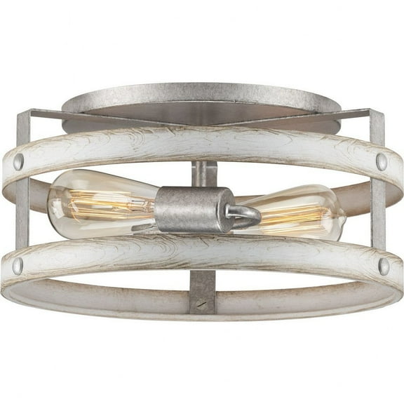 P350169-141-Progress Lighting-Gulliver - 2 Light Flush Mount-Galvanized Finish
