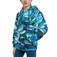 thumbnail image 2 of Kll Unisex Kids Boys Girls Hooded Pocket Pullover Hoodies-Blue Kyanite, 2 of 9