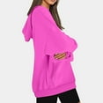 thumbnail image 4 of Cmfcve Women's Fashion Hoodies & Sweatshirts Casual Solid Color Long Sleeve Hooded Sweatshirt Crew neck Pullover Fall Workout Top Blouse with Pocket, 4 of 7