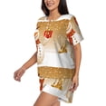 thumbnail image 2 of Picia Christmas Snowman Gift Pajamas Sets for Women Soft Short-Sleeved Pjs with Lounge Shorts Two Piece Sleepwear-Medium, 2 of 9