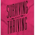 thumbnail image 2 of Surviving And Thriving Breast Cancer Womens Slim Fit Graphic Tee Brisco Brands S, 2 of 5