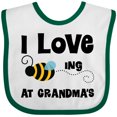 thumbnail image 3 of Inktastic Grandkids Visit Grandma Honey Bee Boys or Girls Baby Bib, 3 of 4