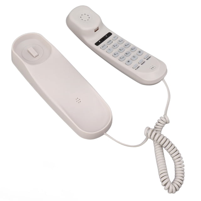 Volumen Ajustable, Experiencia de Llamada Clara, Teléfono Con Cable Montartable en la Pared Que Ahorra Espacio Con Multifunción, Duradero para Hotel, Oficina