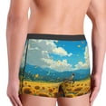 thumbnail image 6 of Cauagu Field Bicycle Young Sunflower Print Boxer Briefs for Men,Comfortable Breathable Men's Underwear Moisture Wicking Underpants -Small, 6 of 8
