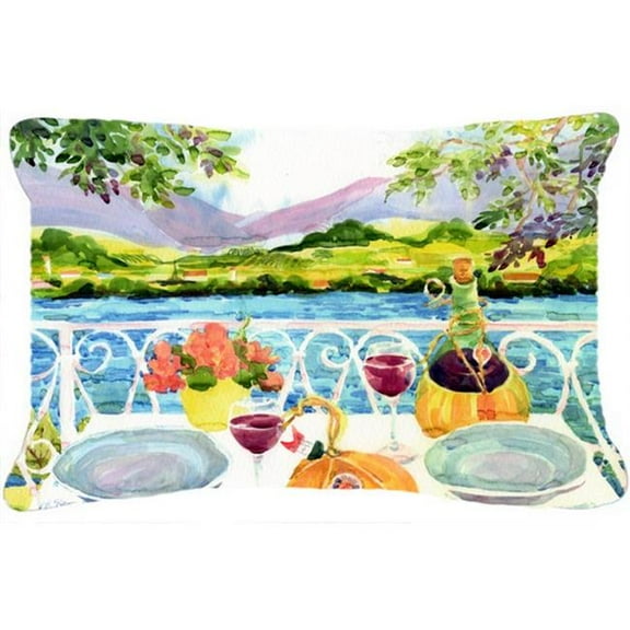 Afternoon of Grape Delights Wine Fabric Decorative Pillow