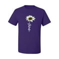 thumbnail image 2 of Wild Bobby Jesus Flower Script Inspirational/Christian Men Graphic Tee, Purple, 5X-Large, 2 of 6