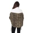thumbnail image 4 of FORMRS Womens Scarf Winter Soft Long Big Warm Shawls Wrap Tassel Scarves, Black Floral Pattern, 4 of 9