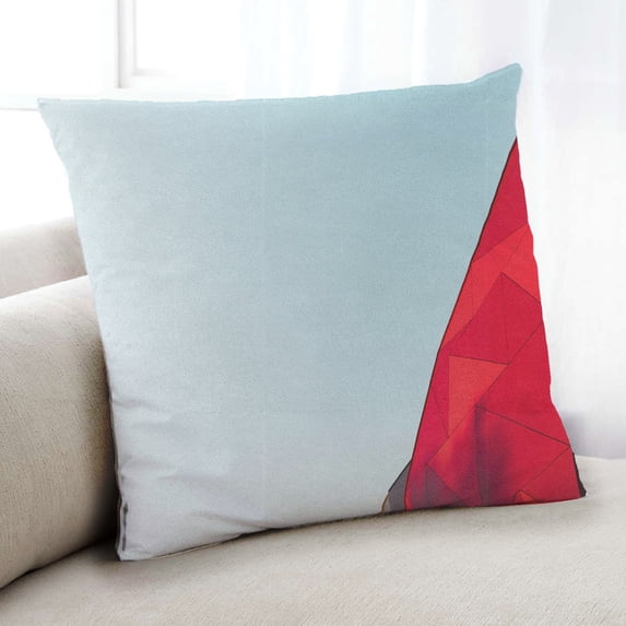 Ahgly Company Color Focus Red Indoor Throw Pillow, 18 inch by 18 inch