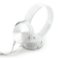 thumbnail image 2 of Over Ear Headphone Earphone Headset with Mic Wired Noise Cancellation Modern Metallic Design - White, 2 of 5
