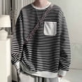 thumbnail image 1 of Blusas y camisas de manga larga y cuello redondo para hombre, blusas informales con estampado y bolsillo, blusas de manga larga y cuello redondo, blusas de poliéster para hombre, 1 of 8