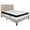 Beige, variant on Flash Furniture Roxbury Queen Size Tufted Upholstered Platform Bed in Black Fabric with Memory Foam Mattress