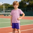 thumbnail image 5 of CAZOFW Toddler Boys Athletic Sets,Mesh,Breathable,Quick-Drying Tee Top and Basketball Shorts Set,2 Piece,Size 3-4t, 5 of 9