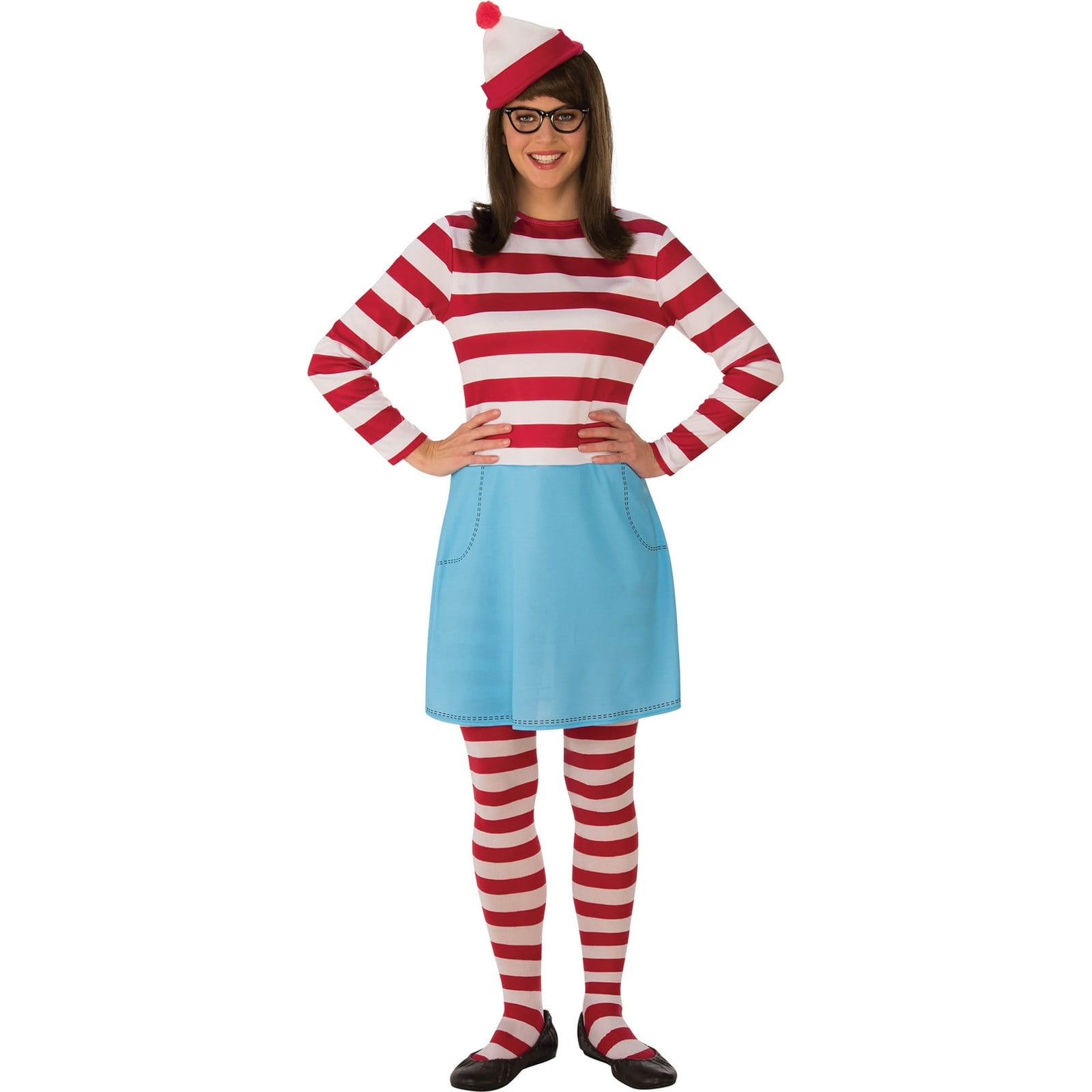 Where's Waldo Wally Deluxe Adult or Youth Costume Set 