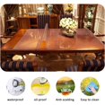 thumbnail image 2 of YIDOMDE Nappe Transparente Rectangulaire en Verre Souple en PVC, Protection de Table de 1.5mm, Nappe Étanche/Anti-Huile, pour Tables Basses, Bureau, Tapis de Sol Antidérapants (60x100cm/24x39in), 2 of 3