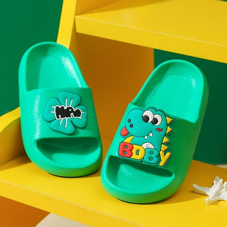 

Cathalem Girls Size 3 Slippers Slippers Boys Girls Shower Sandal Summer Cartoon Non Slip Bathroom Water Slippers Toddlers Girls Green 3.5 Years