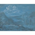 thumbnail image 2 of Johann Georg von Dillis 14x12 Gold Ornate Wood Frame and Double Matted Museum Art Print Titled - View of the Ankl-Alpe and the Schliersee (1817), 2 of 4