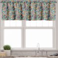 thumbnail image 3 of Ambesonne Bohemian Valance & Curtain, Checkered Folk, 55"x30", Multicolor, 3 of 6