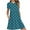 Blue, variant on Womens Polka Dot Mini Dress Cap Sleeve Design Soft Fabric Relaxed Silhouette for Casual Hangouts Black M
