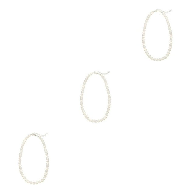 QualitChoice Simulation Collier de Perles Charmant Style Simple Accessoire de Mode Suspendu Décor Colliers de Mode Cadeau d'Anniversaire Type 2 3Set