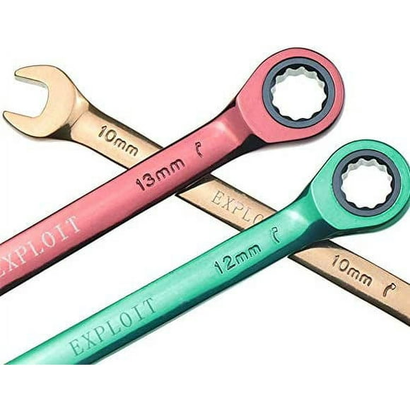 Double Ratcheting WrenchSpanners Open End Gear Wrench Silver