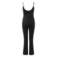 thumbnail image 5 of Womens Jumpsuit Spaghetti Straps Neck Bodycon Full Length Casual Unitard Playsuit Date Night Rompers, 5 of 6
