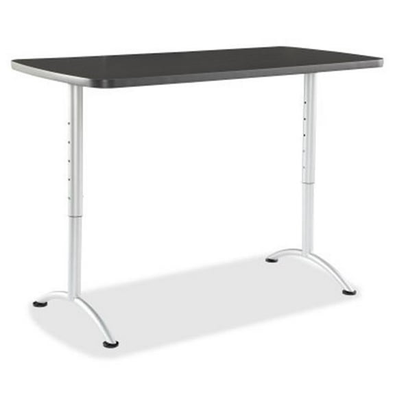 ARC Sit-to-Stand Tables with Rectangular Top - Graphite & Silver, 30-42 x 30 x 60 in.