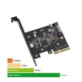 thumbnail image 2 of Tarjeta de Expansión USB-C 3.2 Gen 2x2 PCI-e Gen 3 X4 Type-C Chipset ASMedia ASM3242 de 20 Gbps con Alimentación de 15 Pines, 2 of 5