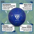 thumbnail image 2 of Vizari Zodiac Soccer Ball | Sizes 3, 4, 5 | Durable Waterproof Synthetic Leather | For Youth & Adults - BLUE, 3, 2 of 9